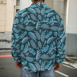 Tropical Denim Jeans Pattern Print Men's Shirt Jacket