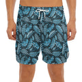 Tropical Denim Jeans Pattern Print Men's Split Running Shorts