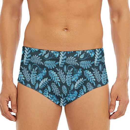 Tropical Denim Jeans Pattern Print Men's Triangle Swim Briefs