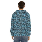 Tropical Denim Jeans Pattern Print Men's Velvet Pullover Hoodie
