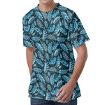 Tropical Denim Jeans Pattern Print Men's Velvet T-Shirt
