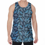 Tropical Denim Jeans Pattern Print Men's Velvet Tank Top
