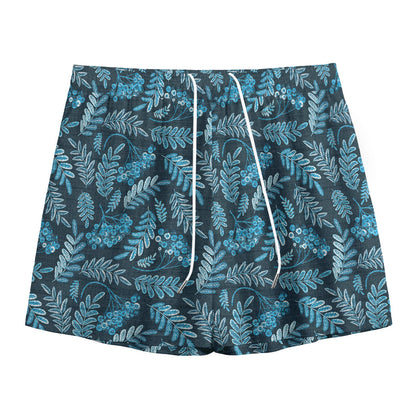 Tropical Denim Jeans Pattern Print Mesh Shorts