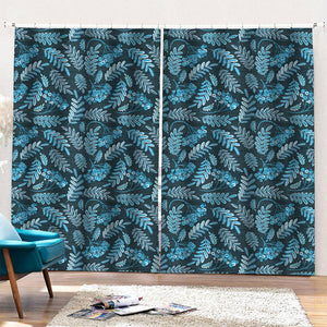 Tropical Denim Jeans Pattern Print Pencil Pleat Curtains