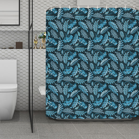 Tropical Denim Jeans Pattern Print Polyester Shower Curtain