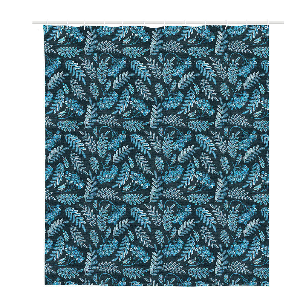 Tropical Denim Jeans Pattern Print Polyester Shower Curtain