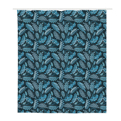 Tropical Denim Jeans Pattern Print Polyester Shower Curtain