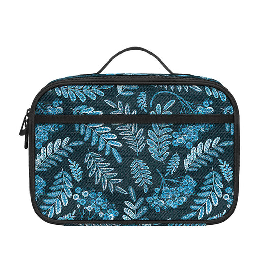 Tropical Denim Jeans Pattern Print Portable Lunch Bag