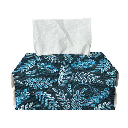 Tropical Denim Jeans Pattern Print Rectangle Tissue Box Cover
