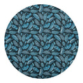 Tropical Denim Jeans Pattern Print Round Blanket
