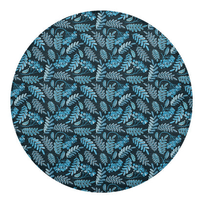 Tropical Denim Jeans Pattern Print Round Blanket