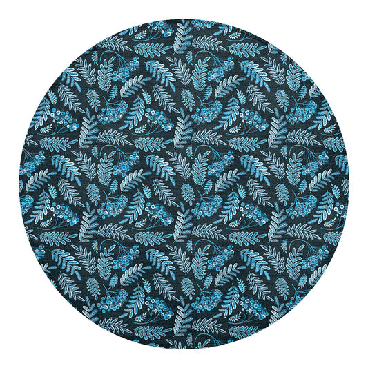 Tropical Denim Jeans Pattern Print Round Blanket