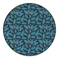 Tropical Denim Jeans Pattern Print Round Floor Mat