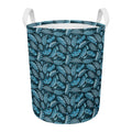 Tropical Denim Jeans Pattern Print Round Laundry Basket