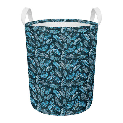 Tropical Denim Jeans Pattern Print Round Laundry Basket