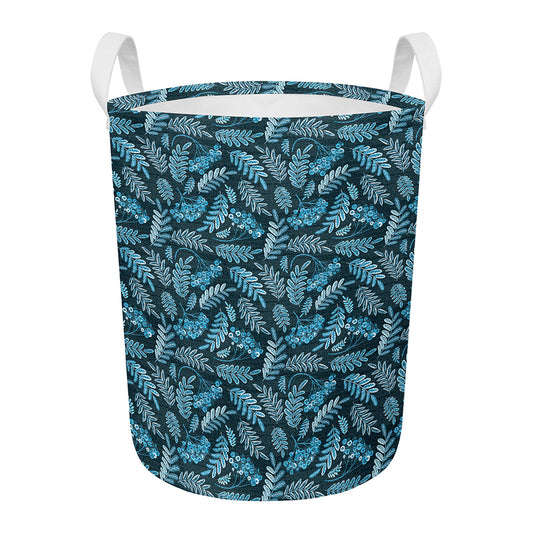 Tropical Denim Jeans Pattern Print Round Laundry Basket