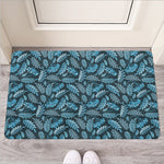 Tropical Denim Jeans Pattern Print Rubber Doormat