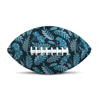 Tropical Denim Jeans Pattern Print Rugby Ball