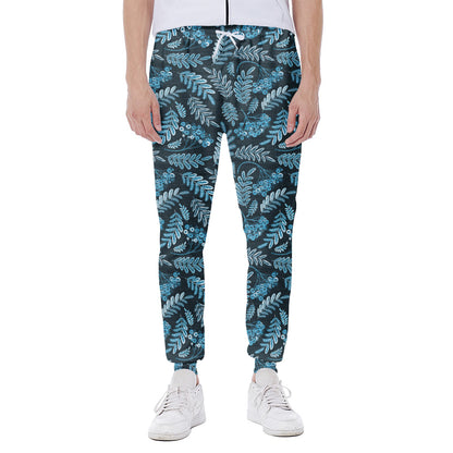 Tropical Denim Jeans Pattern Print Scuba Joggers