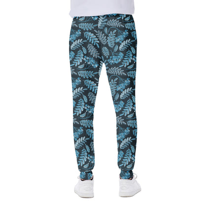 Tropical Denim Jeans Pattern Print Scuba Joggers