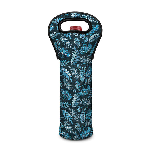 Tropical Denim Jeans Pattern Print Single Neoprene Wine Tote