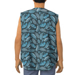 Tropical Denim Jeans Pattern Print Sleeveless Baseball Jersey