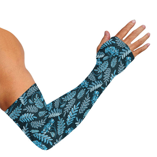 Tropical Denim Jeans Pattern Print Sun Protection Arm Sleeves