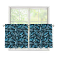 Tropical Denim Jeans Pattern Print Tier Curtains