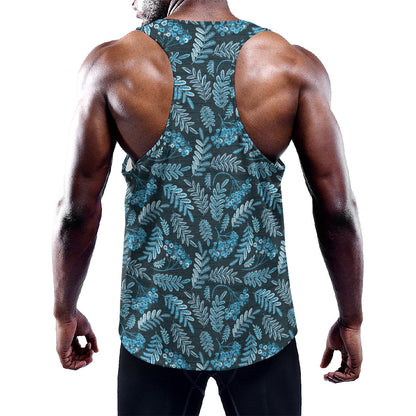 Tropical Denim Jeans Pattern Print Training Tank Top