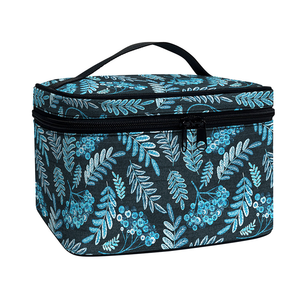 Tropical Denim Jeans Pattern Print Travel Makeup Bag