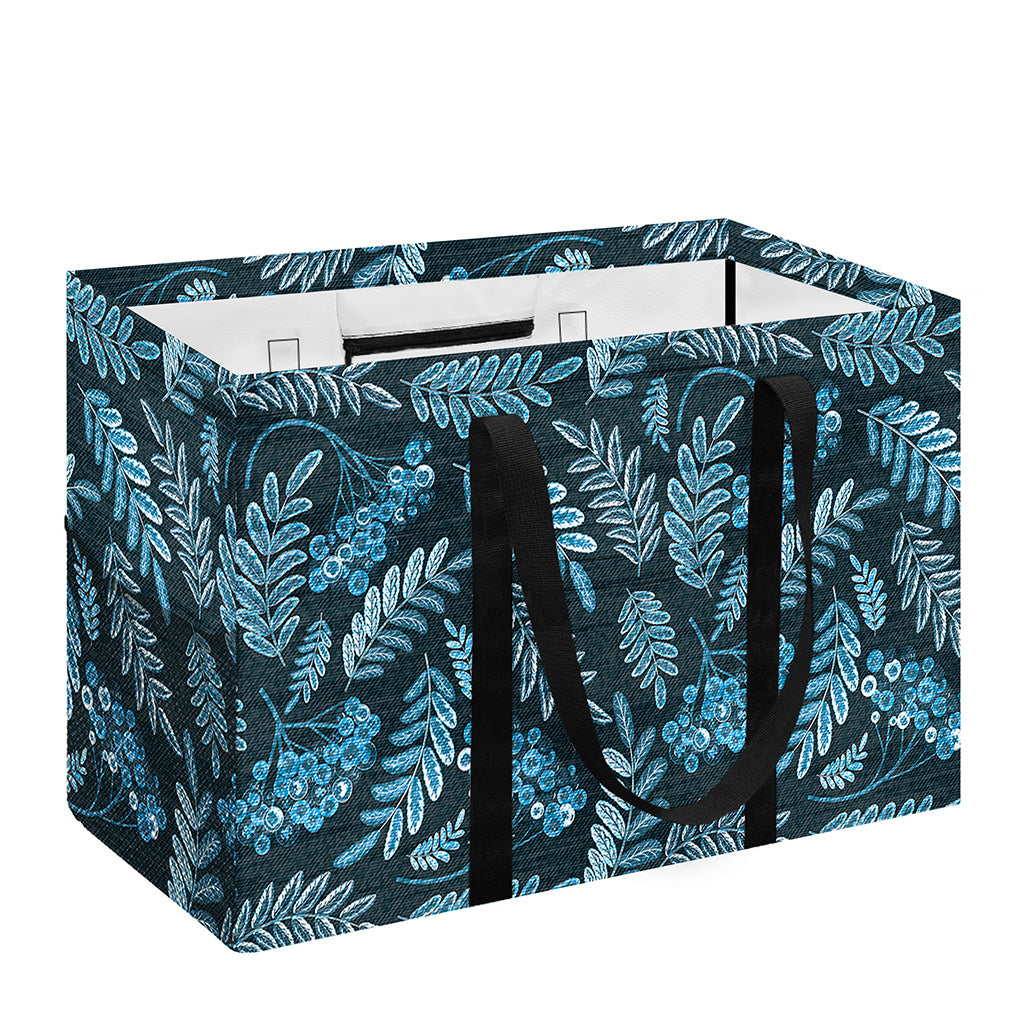 Tropical Denim Jeans Pattern Print Utility Tote Bag