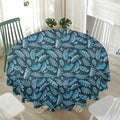 Tropical Denim Jeans Pattern Print Waterproof Round Tablecloth