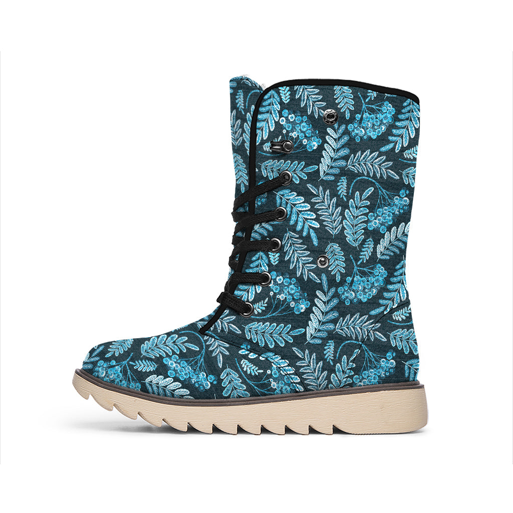 Tropical Denim Jeans Pattern Print Winter Boots