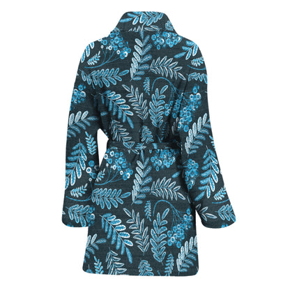 Tropical Denim Jeans Pattern Print Women's Bathrobe