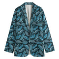 Tropical Denim Jeans Pattern Print Women's Blazer