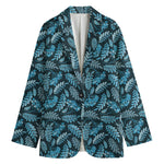 Tropical Denim Jeans Pattern Print Women's Blazer