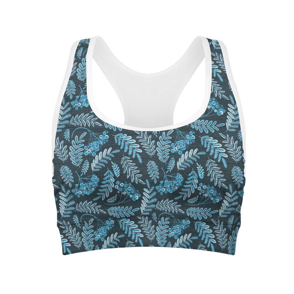 Tropical Denim Jeans Pattern Print Women's Sports Bra