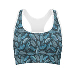 Tropical Denim Jeans Pattern Print Women's Sports Bra