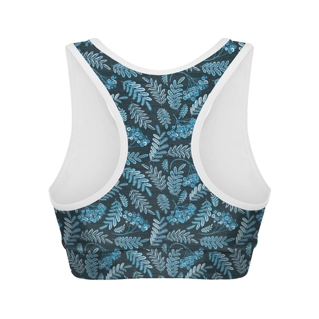 Tropical Denim Jeans Pattern Print Women's Sports Bra