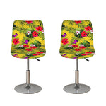 Tropical Exotic Hawaiian Pattern Print Bar Stool Covers