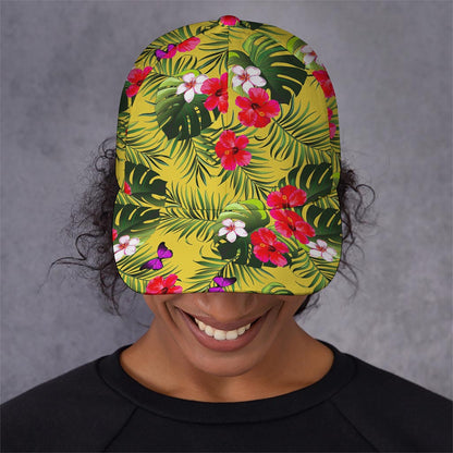Tropical Exotic Hawaiian Pattern Print Baseball Cap