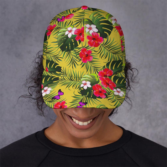 Tropical Exotic Hawaiian Pattern Print Baseball Cap