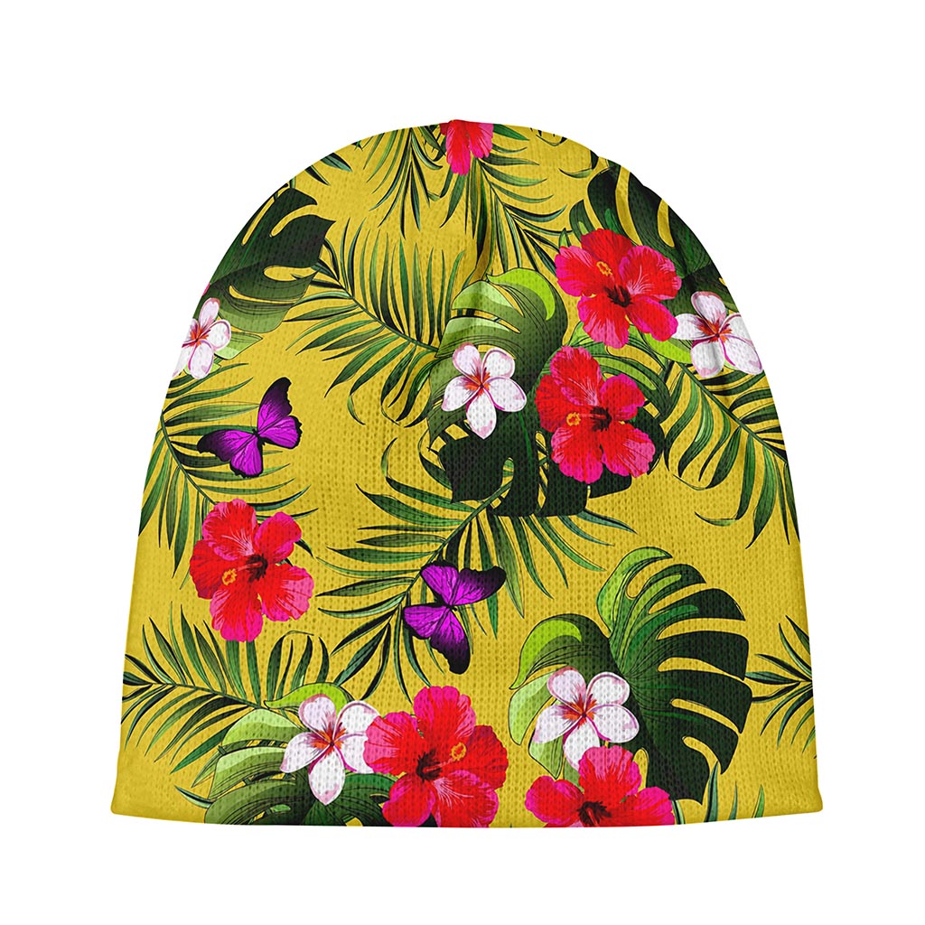 Tropical Exotic Hawaiian Pattern Print Beanie