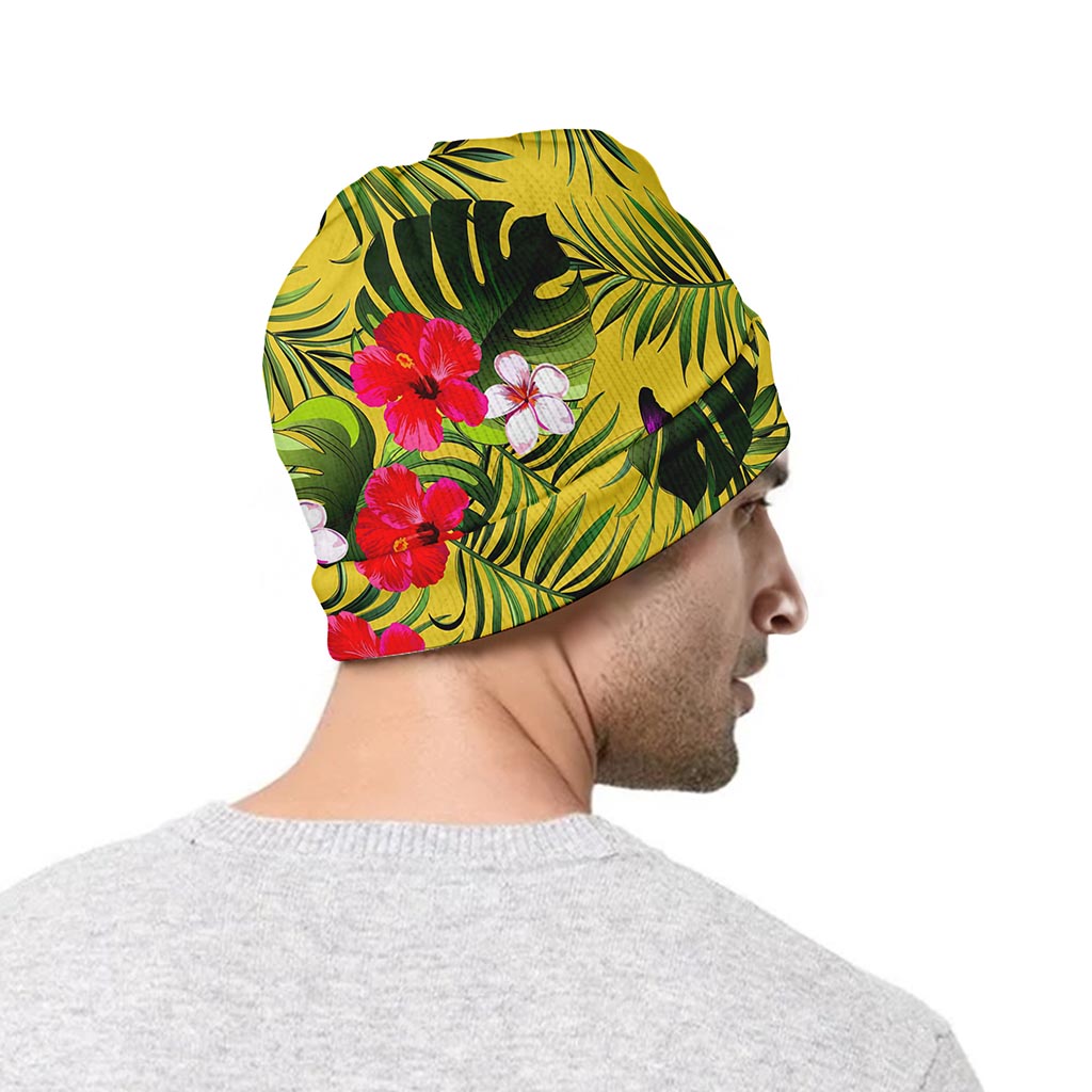 Tropical Exotic Hawaiian Pattern Print Beanie