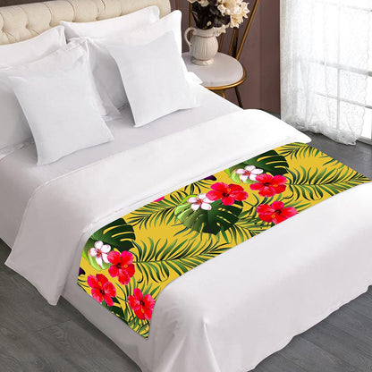 Tropical Exotic Hawaiian Pattern Print Bed Runner