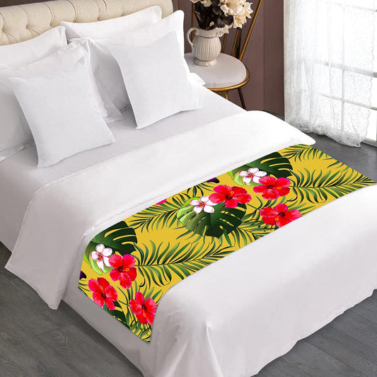 Tropical Exotic Hawaiian Pattern Print Bed Runner