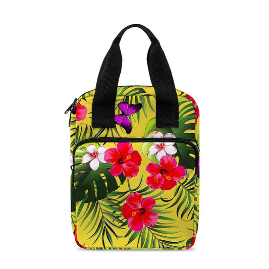 Tropical Exotic Hawaiian Pattern Print Bible Tote Bag