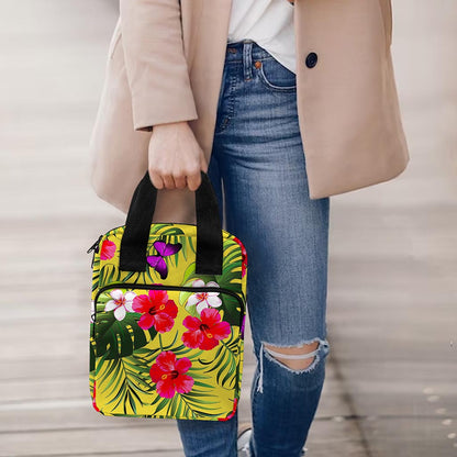 Tropical Exotic Hawaiian Pattern Print Bible Tote Bag