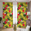 Tropical Exotic Hawaiian Pattern Print Dimout Pencil Pleat Curtains