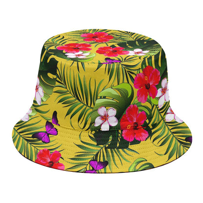 Tropical Exotic Hawaiian Pattern Print Bucket Hat